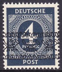 1948  Freimarken: Ziffernserie mit Bandaufdruck  III