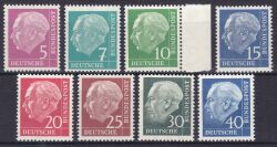 1954  Freimarken: Theodor Heuss - lumogen