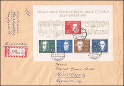2742 - 1959  Beethovenhalle / Widerstandskmpfer auf Brief