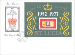 St. Lucia 1977  25 Jahre Regentschaft von Knigin Elisabeth II.
