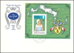 Turks & Caicos Inseln 1977  25 Jahre Regentschaft von Königin Elisabeth II.