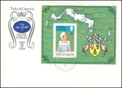 Turks & Caicos-Inseln 1977  25 Jahre Regentschaft von Knigin Elisabeth II.