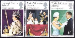 Turks & Caicos Inseln 1977  25 Jahre Regentschaft von Königin Elisabeth II.