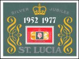 St. Lucia 1977  25 Jahre Regentschaft von Königin...