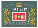 St. Lucia 1977  25 Jahre Regentschaft von Knigin...