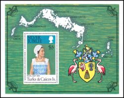 Turks & Caicos Inseln 1977  25 Jahre Regentschaft von Königin Elisabeth II.
