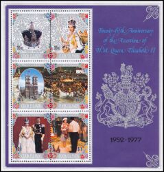 Cook-Inseln 1977  25 Jahre Regentschaft von Königin Elisabeth II.