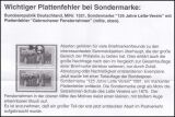 1991  125 Jahre Lette-Verein mit Plattenfehler