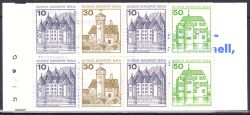 1980  Burgen & Schlösser - Markenheftchen mit Plattenfehler