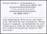1993  Automatenmarke mit Fehlverwendung