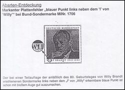 1993  80. Geburtstag von Willy Brandt mit Plattenfehler