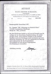 1997  Heinrich Heine im verschnittenen Kleinbogen