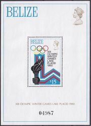 Belize 1979  Olympische Winterspiele 1980 in Lake Placid