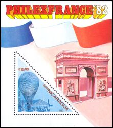 Nicaragua 1982  Intern. Briefmarkenausstellung PHILEXFRANCE `82