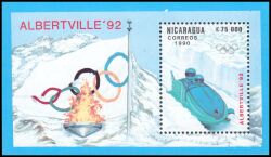 Nicaragua 1990  Olympische Winterspiele 1992 in Albertville