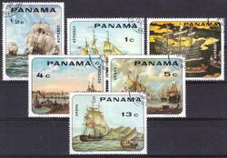 Panama 1968  Segelschiffe auf Gemlden