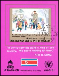 Korea-Nord 1980  Internationaler Tag des Kindes - UNICEF