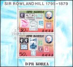 Korea-Nord 1980  100. Todestag von Sir Rowland Hill