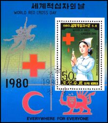 Korea-Nord 1980  Welttag des Roten Kreuzes