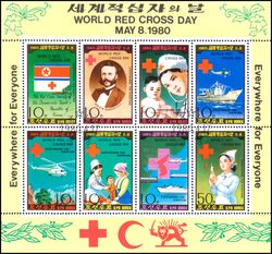 Korea-Nord 1980  Welttag des Roten Kreuzes