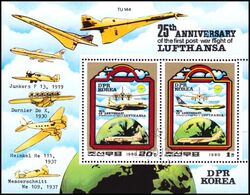 Korea-Nord 1980  25. Jahrestag des ersten Nachkriegsfluges der Lufthansa