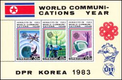 Korea-Nord 1983  Weltkommunikationsjahr