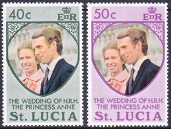 St. Lucia 1973  Hochzeit von Prinzessin Anne und Mark Phillips