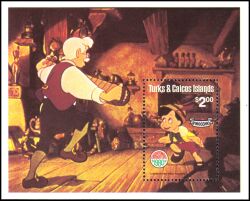 Turks & Caicos Inseln 1980  Weihnachten: Pinocchio