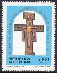 Argentinien 1982  800. Geburtstag des hl. Franz von Assisi