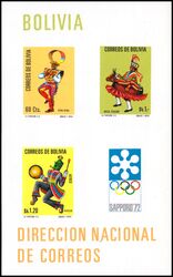 Bolivien 1972  Olympische Winterspiele in Sapporo