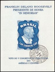 Brasilien 1949  Prsident Franklin D. Roosevelt