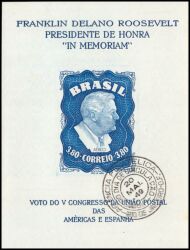 Brasilien 1949  Präsident Franklin D. Roosevelt