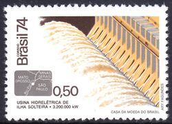 Brasilien 1974  Wasserkraftwerk