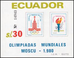 Ecuador 1980  Olympische Sommerspiele in Moskau