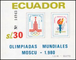 Ecuador 1980  Olympische Sommerspiele in Moskau