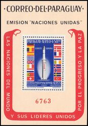 Paraguay 1964  Vereinte Nationen (UNO) - Rakete Europa