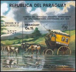 Paraguay 1974  100 Jahre Weltpostverein (UPU)