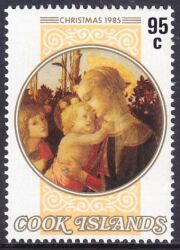 Cook-Inseln 1985  Weihnachten: Gemälde von Botticelli