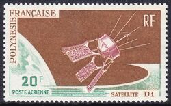 Franz. Polynesien 1966  Start des franzsischen Satelliten D 1