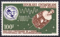 Zentralafrika 1965  100 Jahre Internationale Fernmeldeunion (ITU)