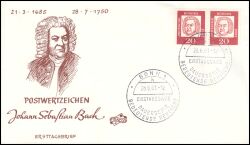 1961  Freimarken: Bedeutende Deutsche  Papier x + y