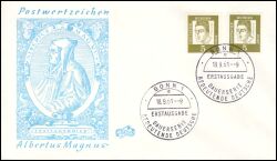 1961  Freimarken: Bedeutende Deutsche  Papier x + y