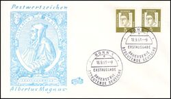 1961  Freimarken: Bedeutende Deutsche  Papier x + y