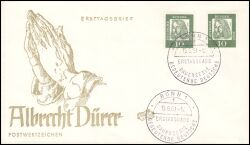 1961  Freimarken: Bedeutende Deutsche  Papier x + y
