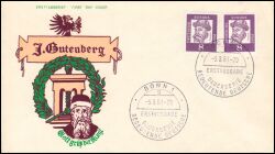 1961  Freimarken: Bedeutende Deutsche  Papier x + y