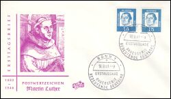 1961  Freimarken: Bedeutende Deutsche  Papier x + y