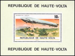 Obervolta 1976  75 Jahre Zeppelin-Luftschiffe - Deutschland