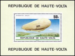 Obervolta 1976  75 Jahre Zeppelin-Luftschiffe - Sachsen