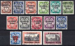 1939  Freimarken von Danzig mit Aufdruck "Deutsches Reich"