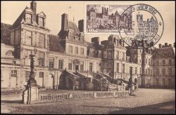 1951  Freimarke: Bauwerke - Schloß Fontainebleau
